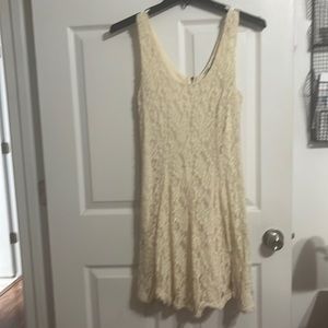Lace Mini Dress - mostly cotton and stretchy. Soft not itchy - L